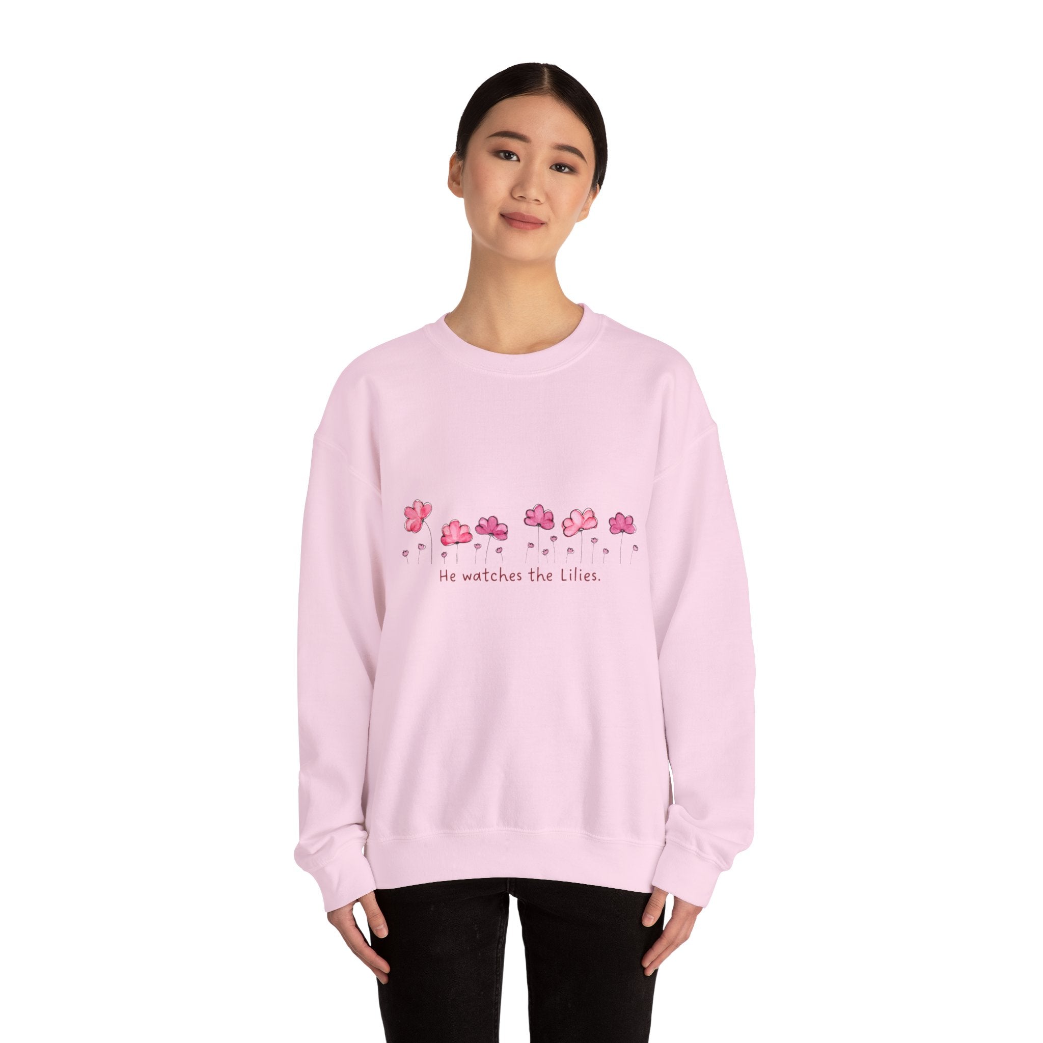 "He watches the Lilies" Crewneck Sweatshirt
