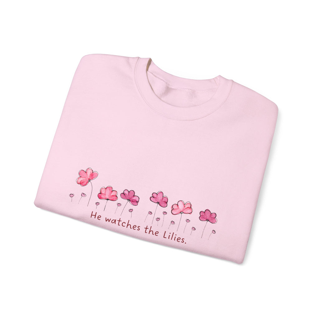 "He watches the Lilies" Crewneck Sweatshirt