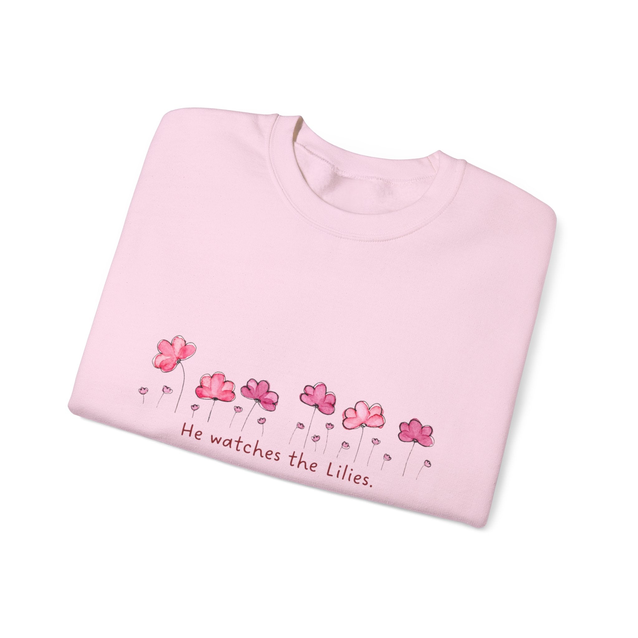 "He watches the Lilies" Crewneck Sweatshirt