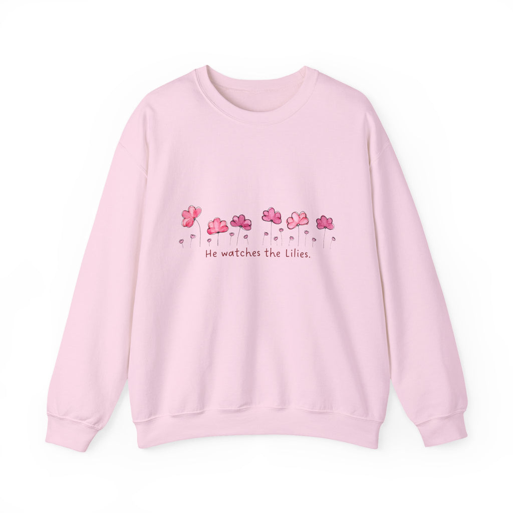 "He watches the Lilies" Crewneck Sweatshirt